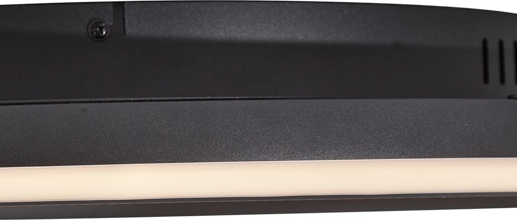 Дизайнерска таванна лампа черна с бяла вкл. LED 3-степенно димируема - Xavi