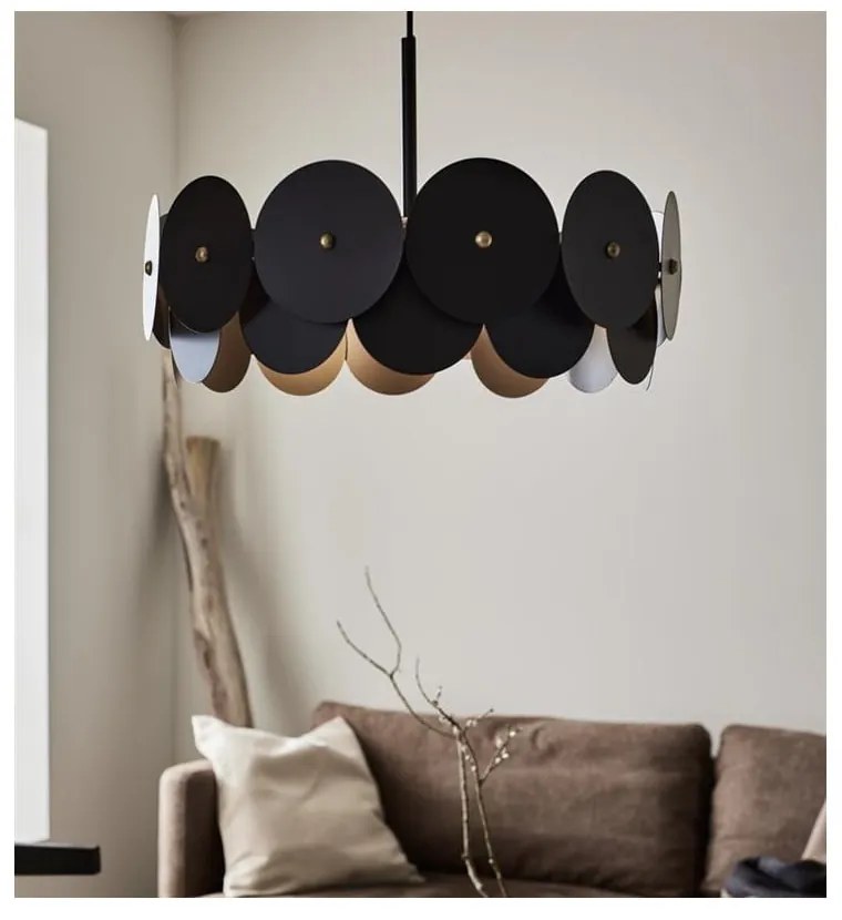 Черно висящо таванно осветително тяло, ø 53 cm Vegas - Markslöjd