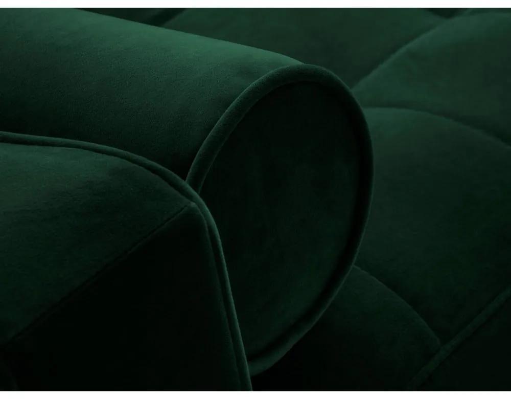 Разтегателен диван от зелено кадифе Santo - Milo Casa