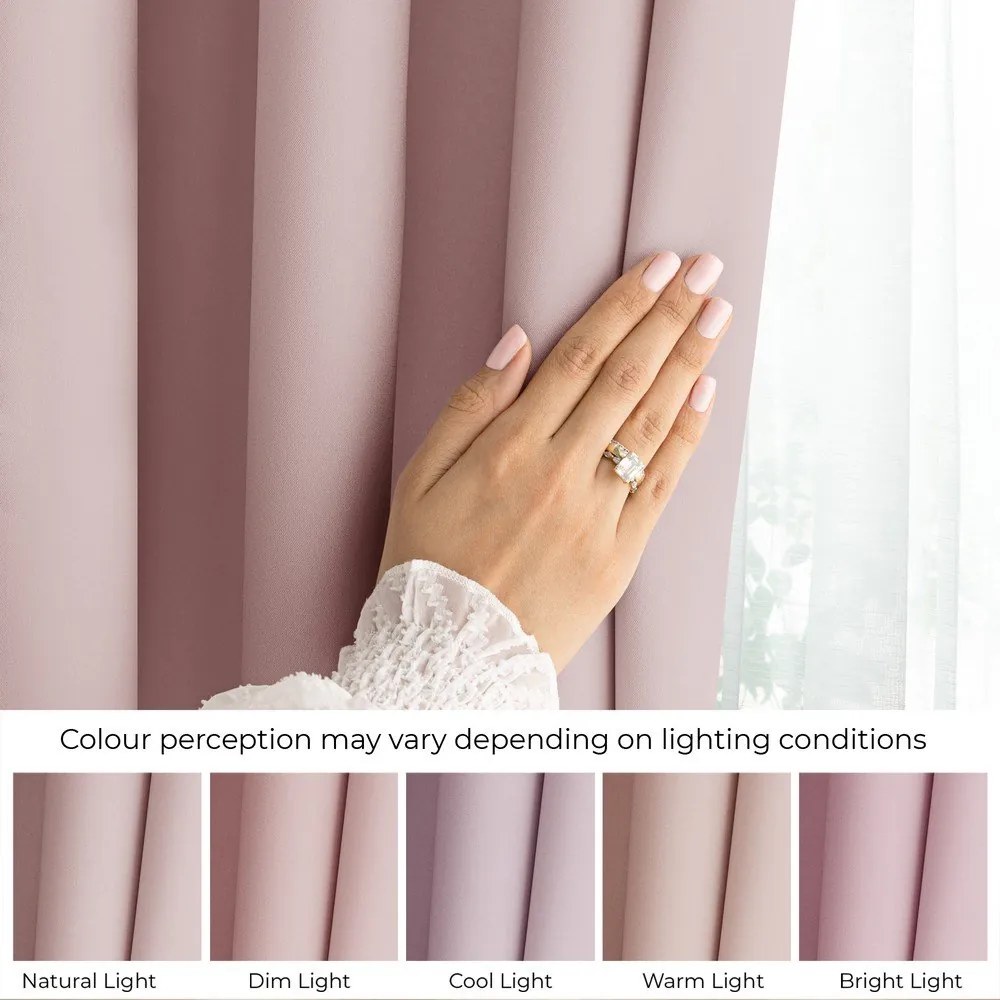 Сиво-розово затъмняващо перде 140x250 cm Carli Tie – Restilo