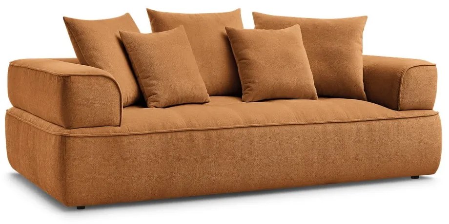 Шенилов диван в цвят горчица 237 cm Whesley – Bobochic Paris