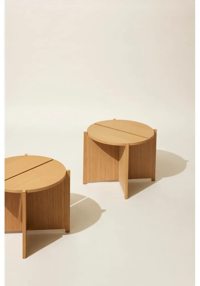 Кръгла странична масичка от декор от дъб ø 55 cm Dash – Hübsch