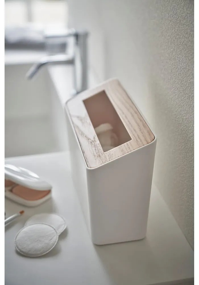 Бяло офис пластмасово кошче за боклук 2,3 l Rin – YAMAZAKI