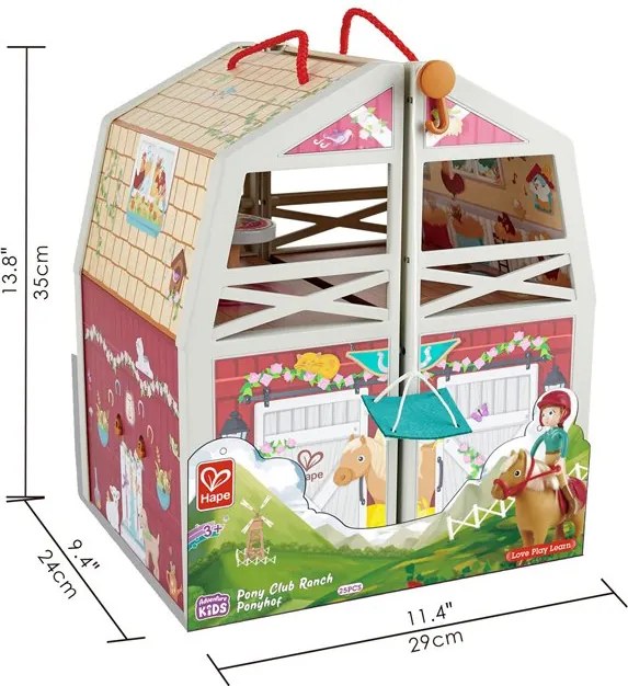 Hape - Сгъваем комплект за игра - Ранчо H3409