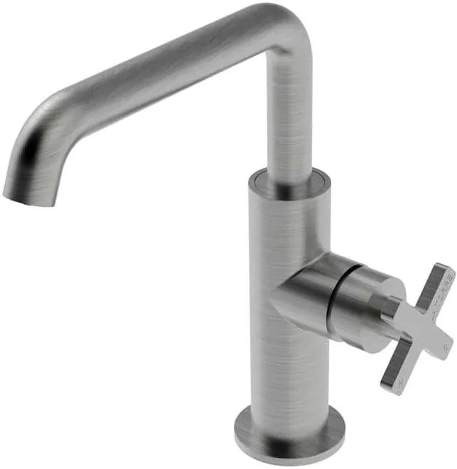 Смесител за умивалник с клапан Clic-Clac Elle Cross La Torre-инокс