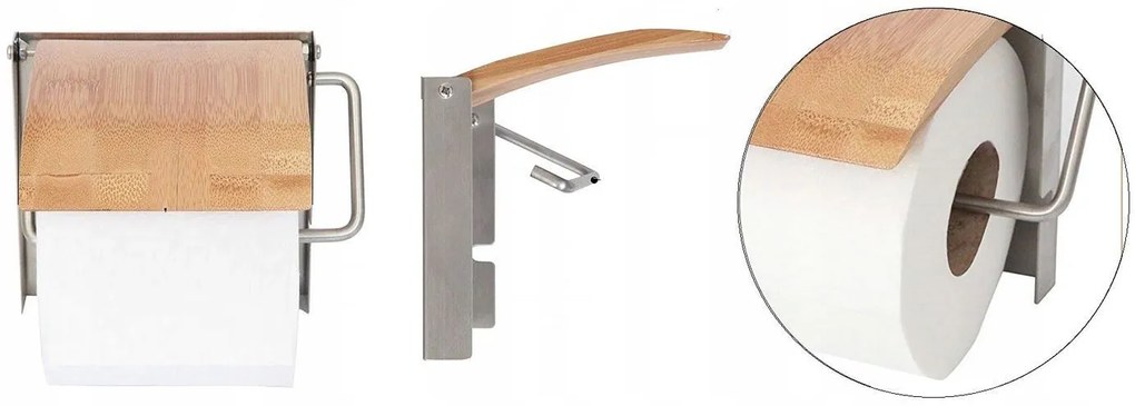 Стойка за хартия от бамбук