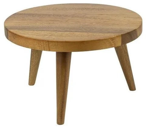 Horecano - Дървена стойка за бюфет с крачета кръгла ф25xh15,3см АКАЦИЯ ALAS-(SWRS-050118-B5)