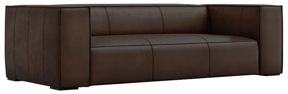 Тъмнокафяв кожен диван 227 см Madame - Windsor & Co Sofas
