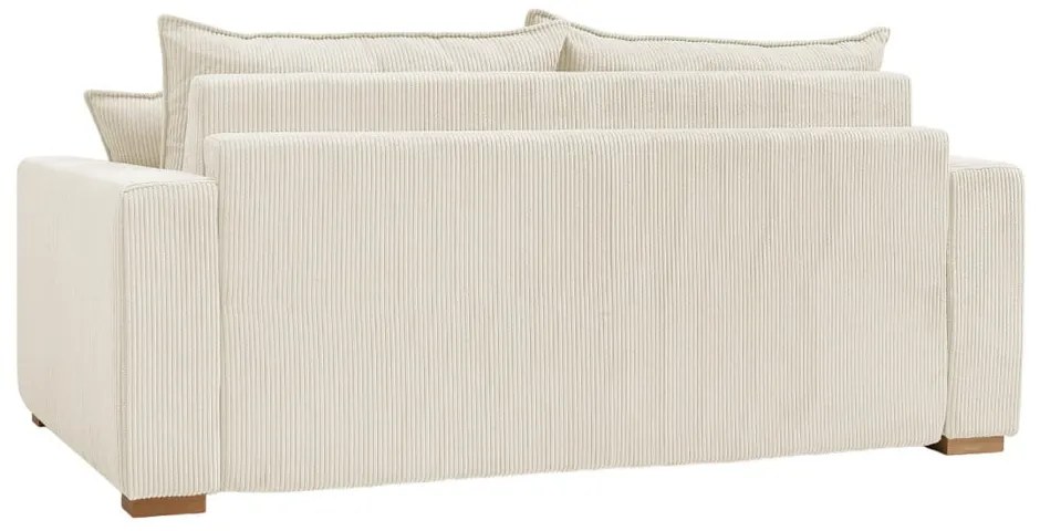 Кремав разтегателен диван от рипсено кадифе 225 cm Augustin – Bobochic Paris