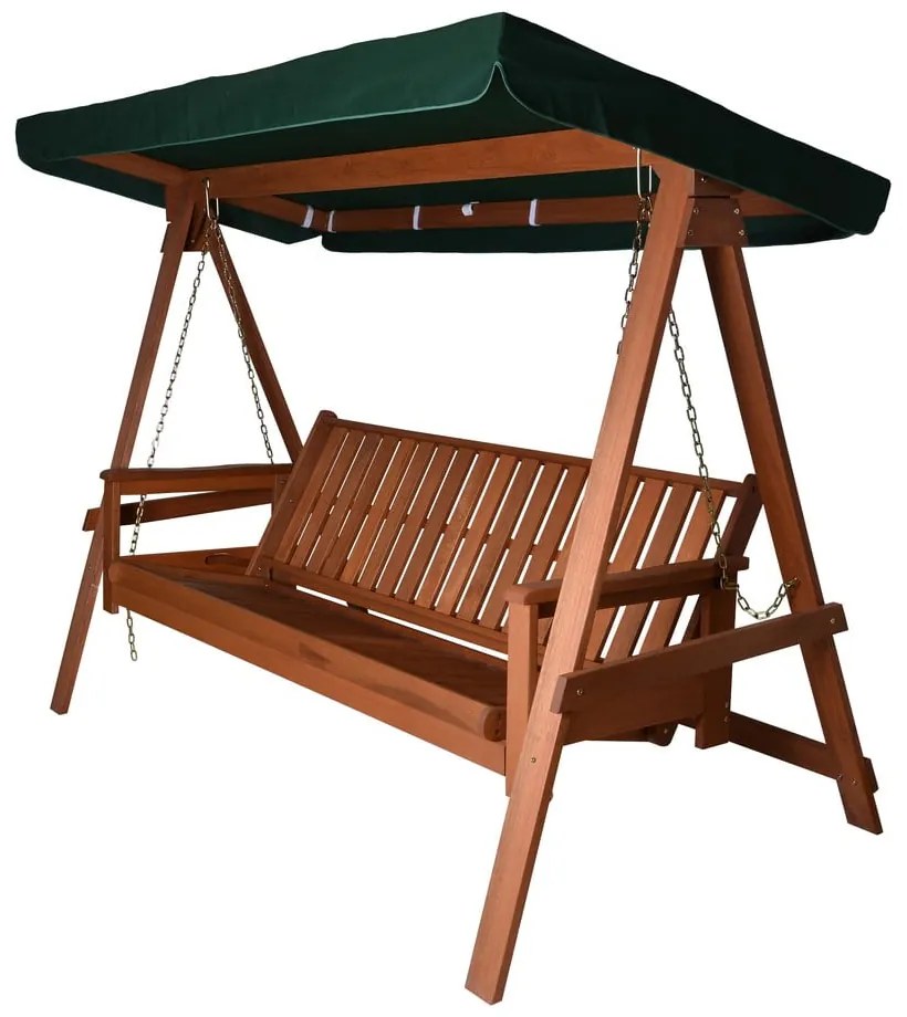 Зелена дървена градинска люлка Vegas Lux - Rojaplast