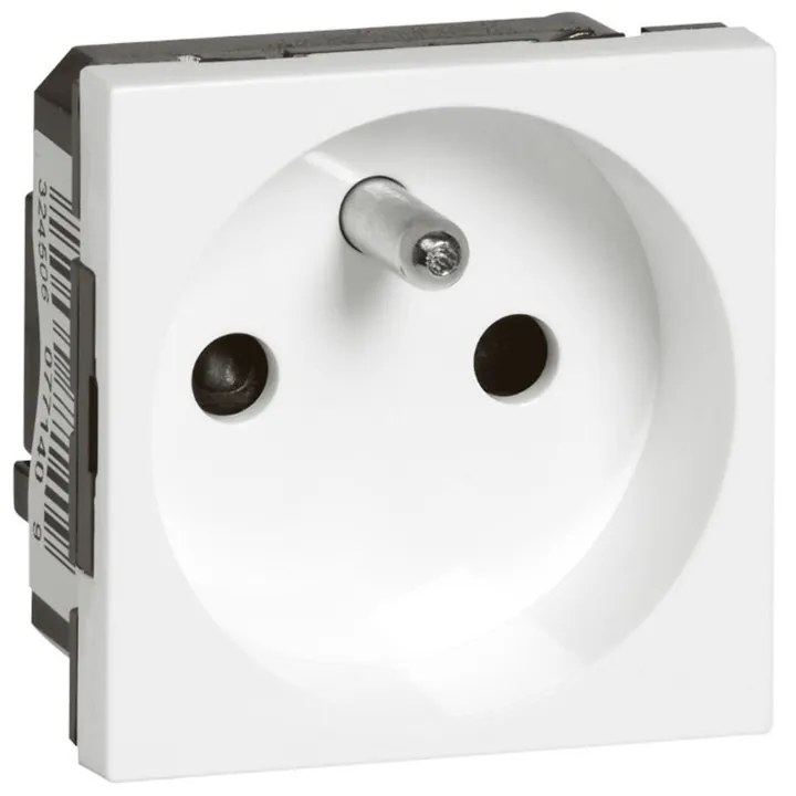 Legrand 077140 Контакт френски стандарт PR с автоматични клеми, 2М бял Mosaic ,  - КК0917