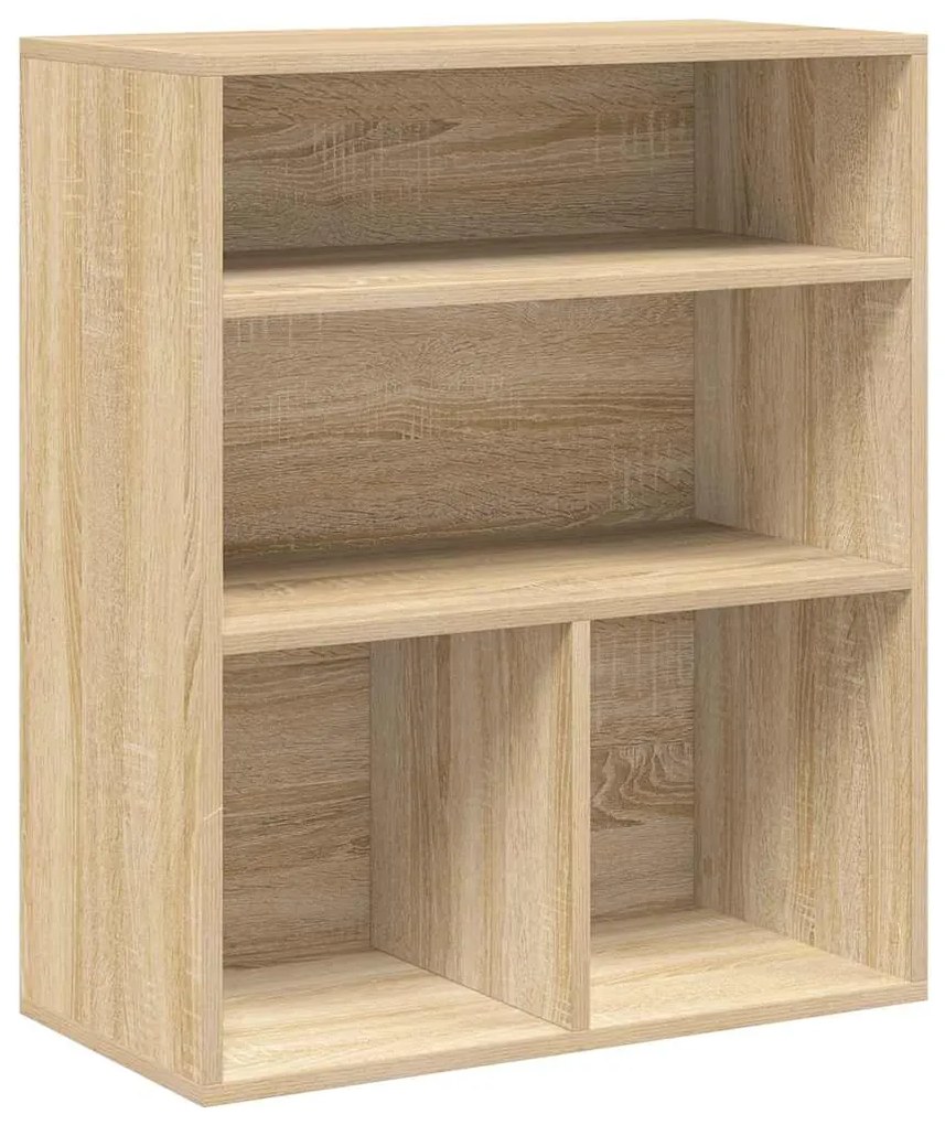 860312 vidaXL Библиотека, дъб сонома, 60x30x71,5 см, инженерно дърво