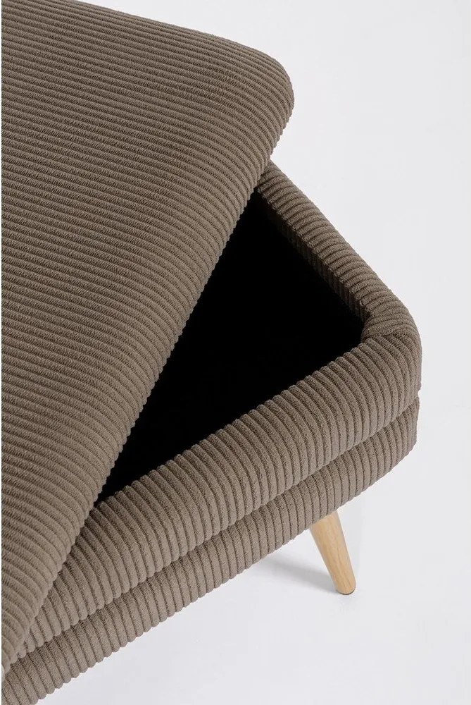 Кафяво-сива подплатена пейка Olga – Bizzotto