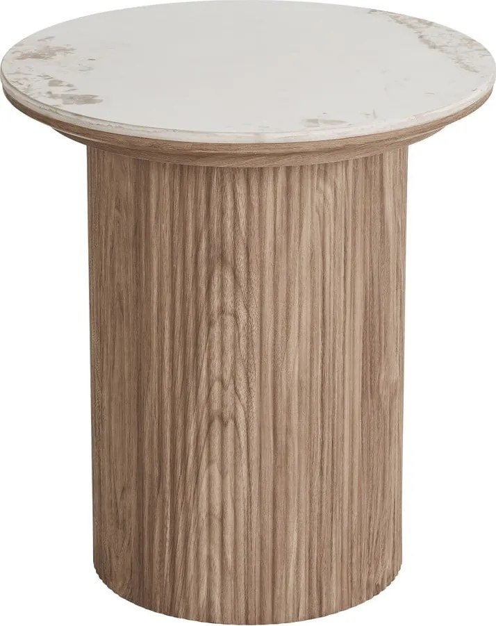 Кръгла странична масичка с плот от имитация на мрамор ø 45 cm Athens – House Nordic