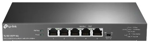 Комутатор TP-Link TL-SG105PP-M2 5-портов 2.5G настолен с 4-порта PoE++