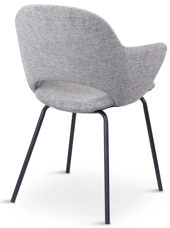 Светлосиви тапицирани трапезни столове в комплект 2 бр. Rowley – Unique Furniture