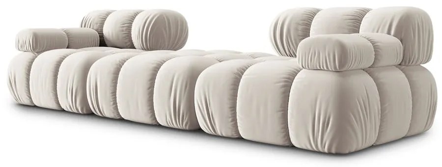 Бежов кадифен модулен ъглов диван (променлив) Bellis – Micadoni