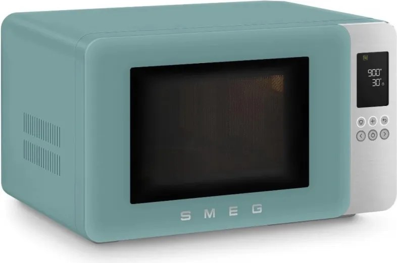 Микровълнова фурна с грил 4в1 SMEG Collezione MOC01EGMEU, 1900W, 29 л, 18 програми, Плавно затваряне, Звуков сигнал, LCD, Зелен