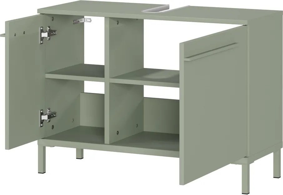 Зелен матов шкаф за мивка 80x59 cm Laurino – Germania