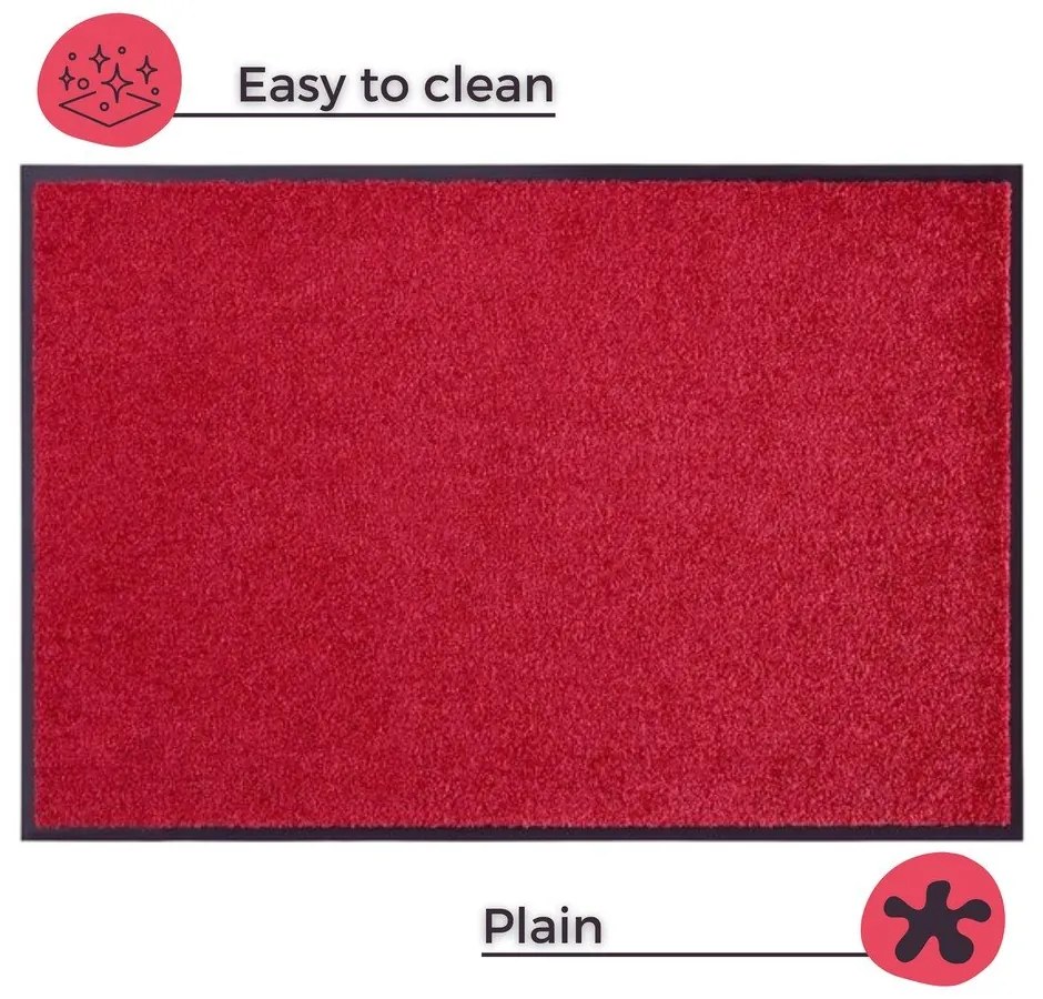 Червена постелка Wash &amp; Clean, 39 x 58 cm - Hanse Home