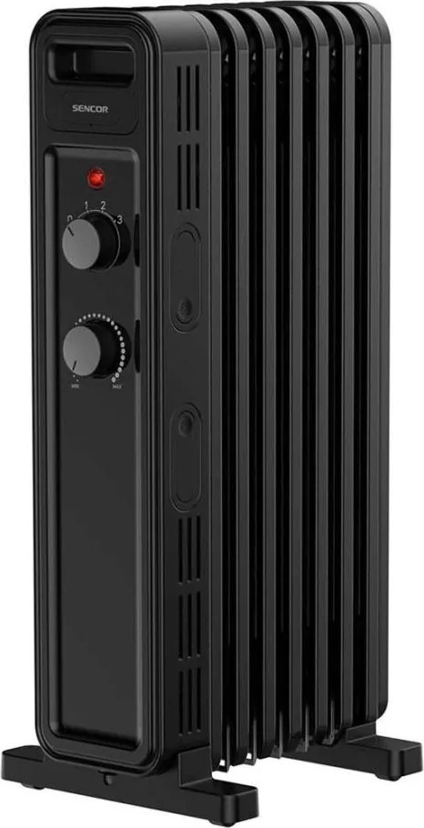 Sencor - Маслен радиатор с 7 секции 600/900/1500W/230V черен