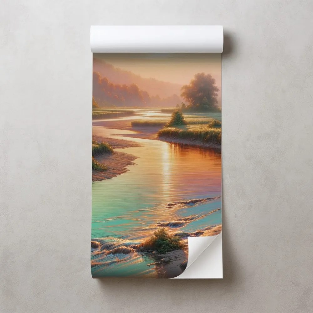 Самозалепващ тапет – Залез над спокойна река