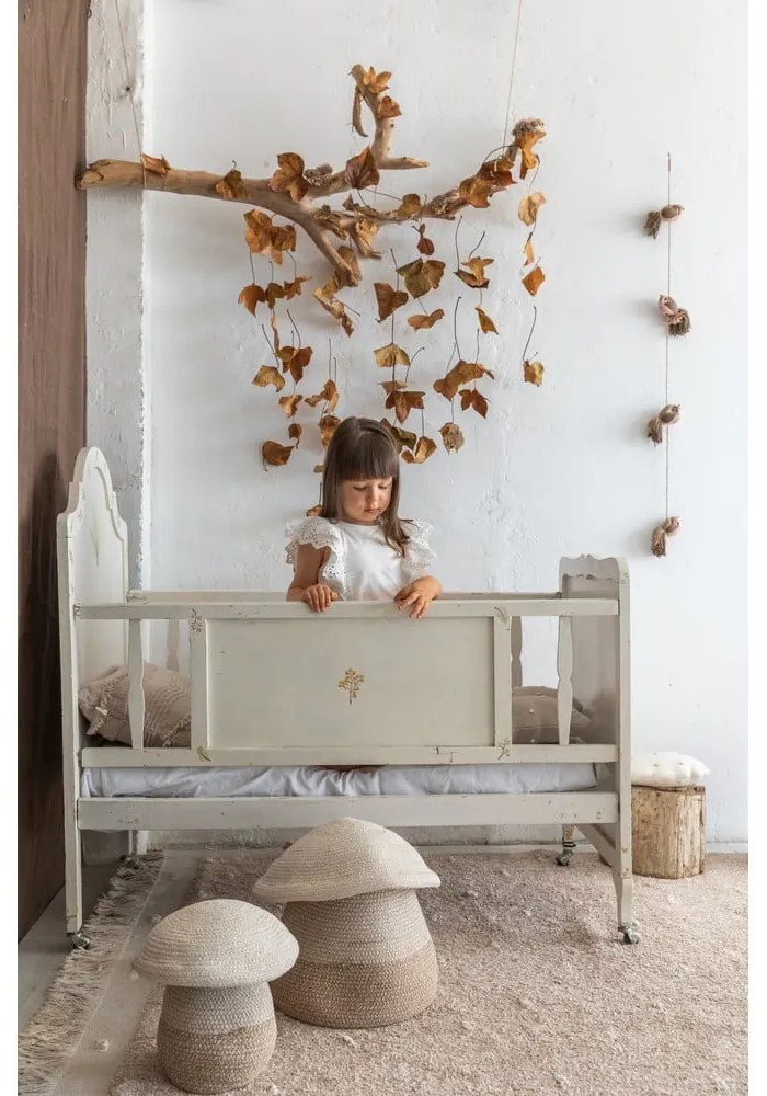 Бежова текстилна детска кошница за играчки ø 23x27 cm Mushroom – Lorena Canals