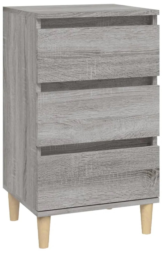 819666 vidaXL Нощно шкафче, сив сонома, 40x35x70 см, инженерно дърво