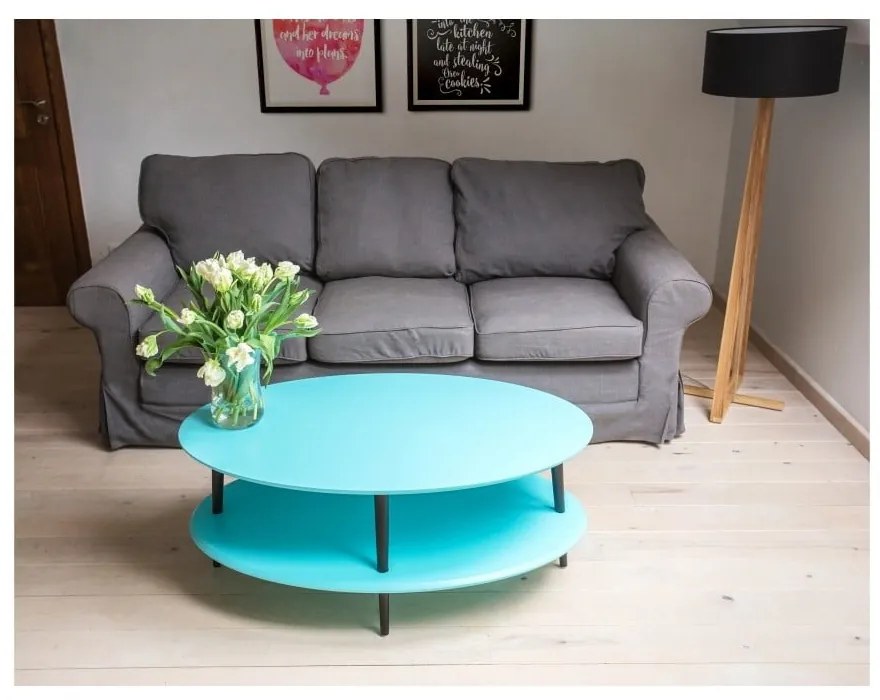 Бяла масичка за кафе с понижена основа OVO Ovo - Ragaba