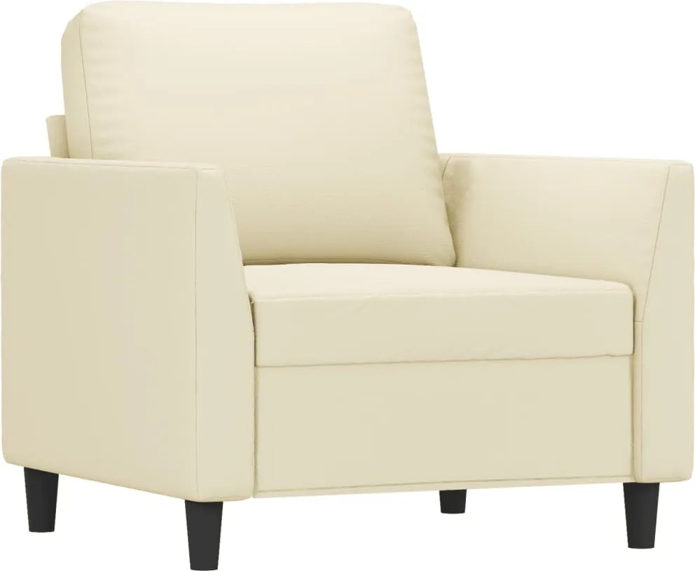 359324 vidaXL Фотьойл, кремав, 60 см, изкуствена кожа