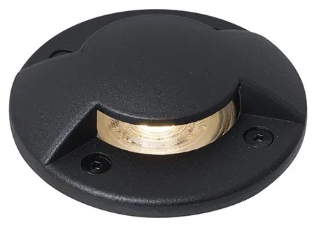 Модерно подово петно черно GU10 50mm 2-светлинен ефект IP65 - Cellar