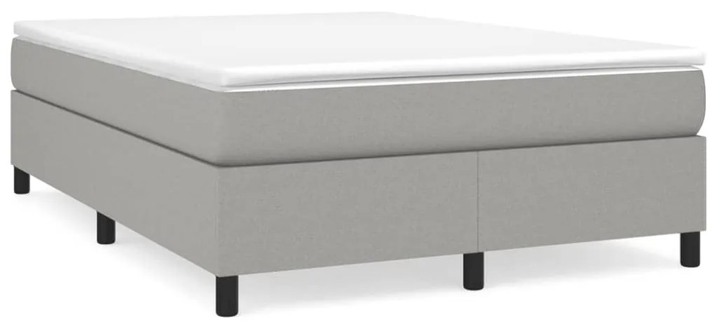 3120862 vidaXL Рамка за легло с пружини, светлосива, 140x200 см, плат