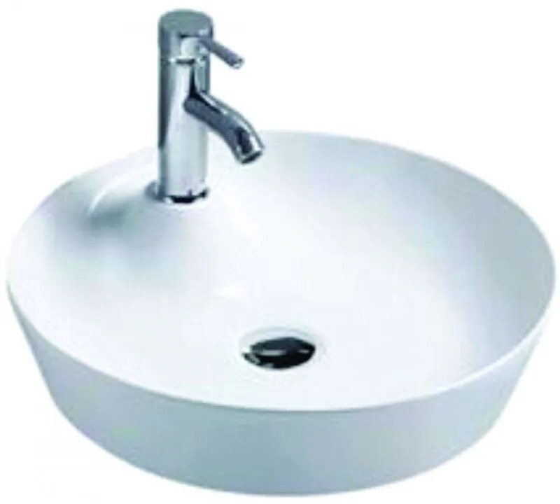 Мивка за баня ICB 870, монтаж върху плот, порцелан, бял, 43x43x13.5см