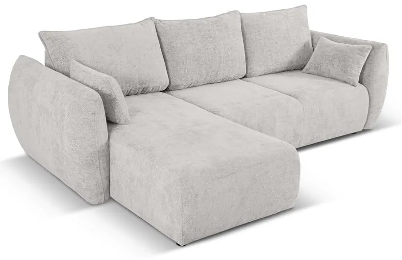 Светлосив ъглов диван (ляв ъгъл) Matera - Cosmopolitan Design