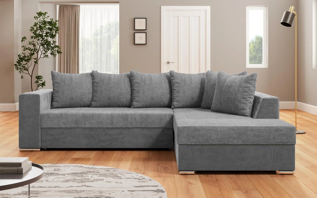 Разтегателен ъглов диван + табуретка Лондо