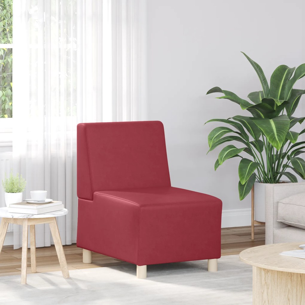 4108491 vidaXL Диван стол виненочервен 55 x 74 x 82 см Изкуствена кожа