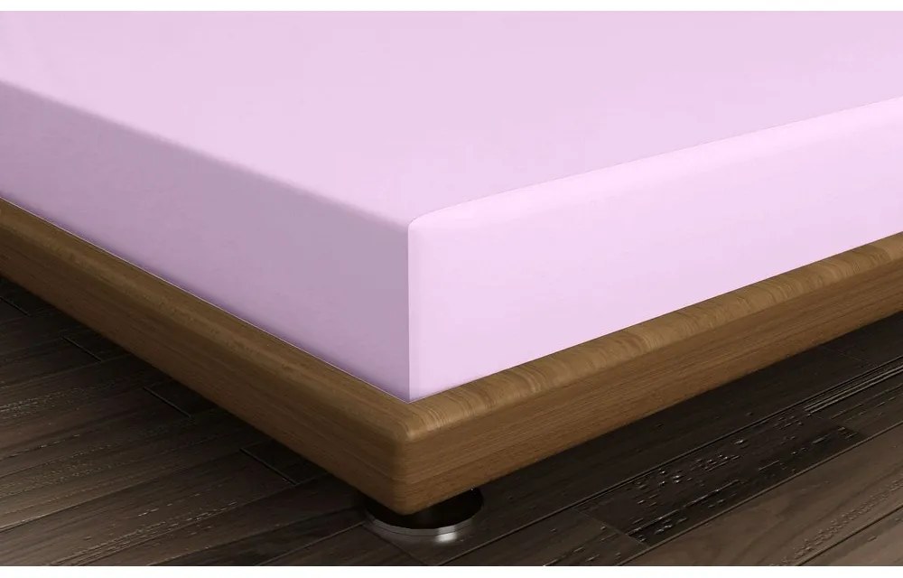 Розов еластичен памучен чаршаф 140x200 cm – Mijolnir