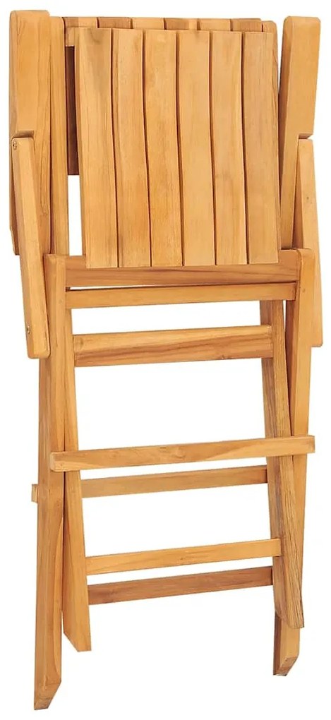 3155063 vidaXL Сгъваеми градински столове, 8 бр, 55x61x90 см, тик масив