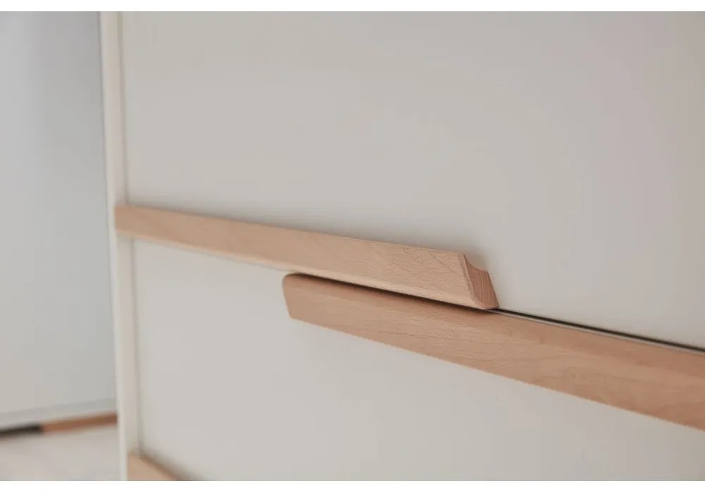 Бял детски скрин с чекмеджета Snap - Pinio