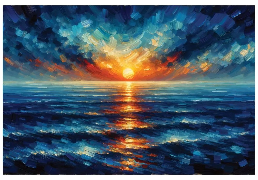 Самозалепващ фототапет – Драматичен залез над океана