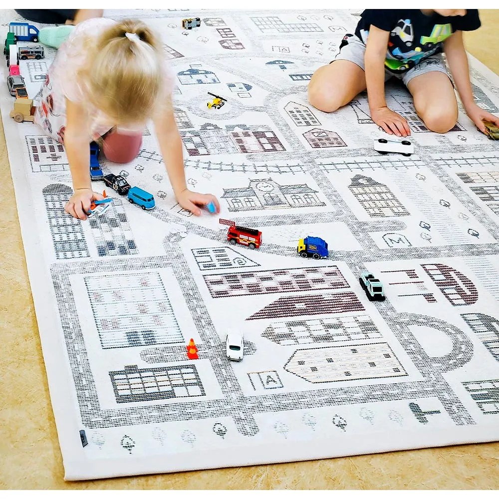 Бял двустранен детски килим , 160 x 230 cm Ülejõe - Narma