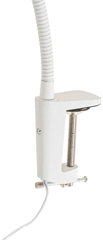 Лампа за бюро с клипс бяла с LED и сензорен димер - Lionard