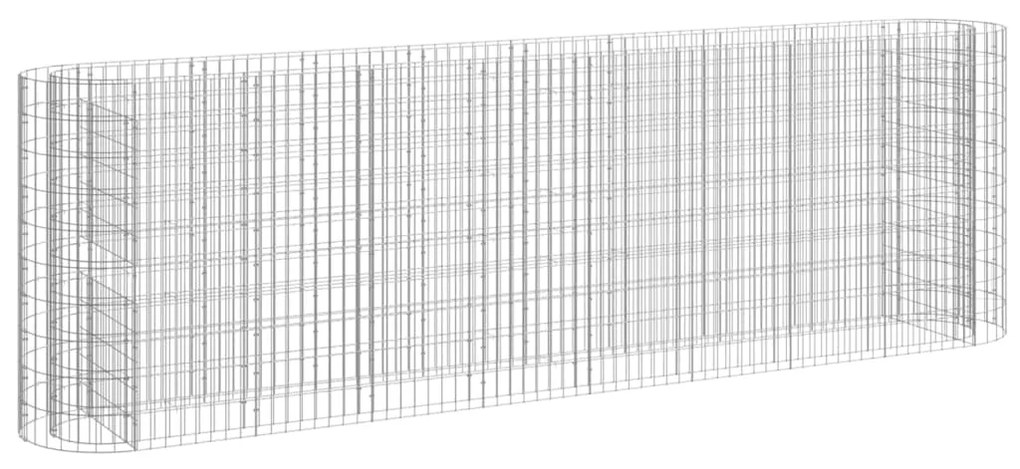 Габион повдигната леха, поцинковано желязо, 330x50x100 cм