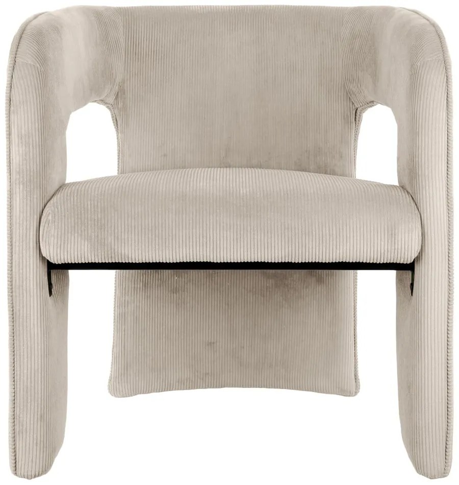 Бежово кресло от рипсено кадифе Vigor – Leitmotiv