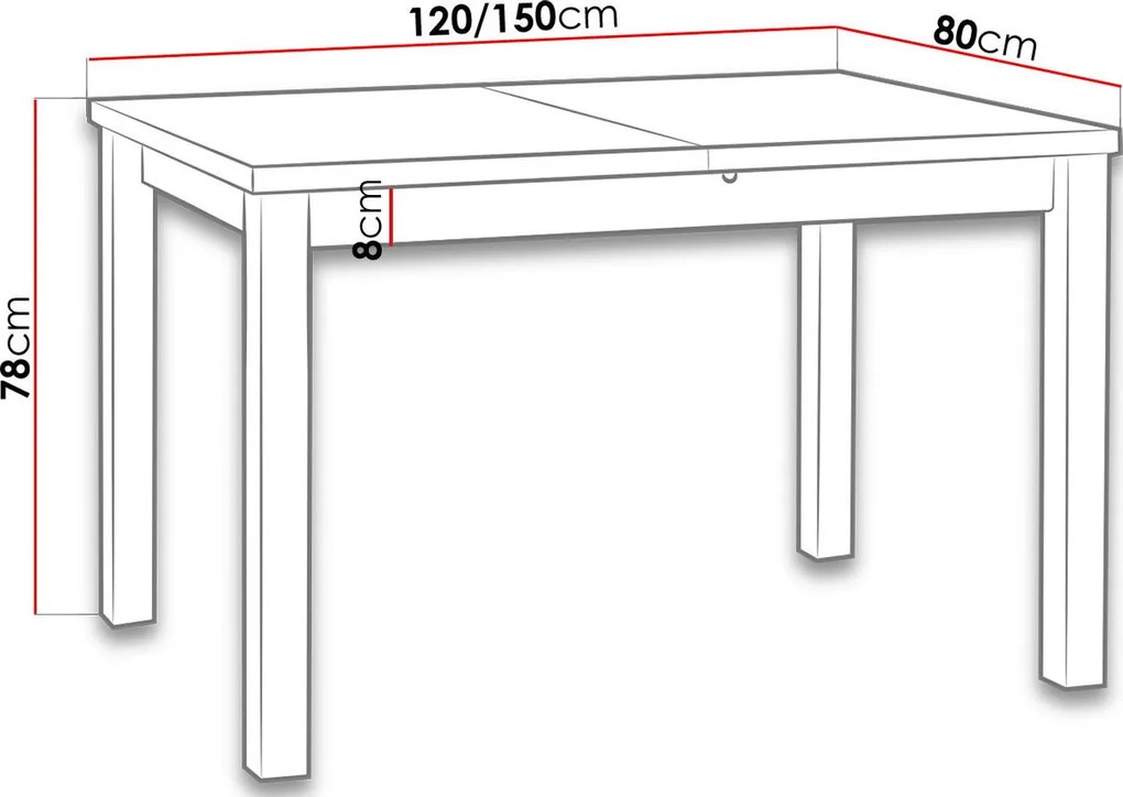 Разтегателна маса Min V - Sonoma