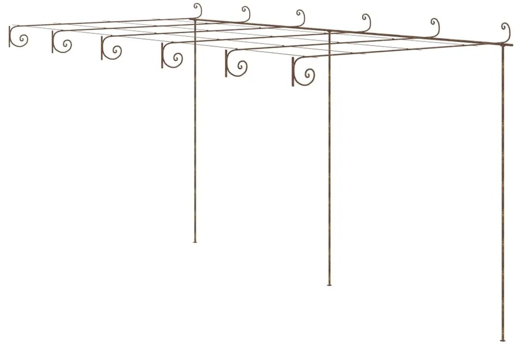 Sonata Градинска арка за рози, антично кафяво, 6x3x2,5 м, желязо