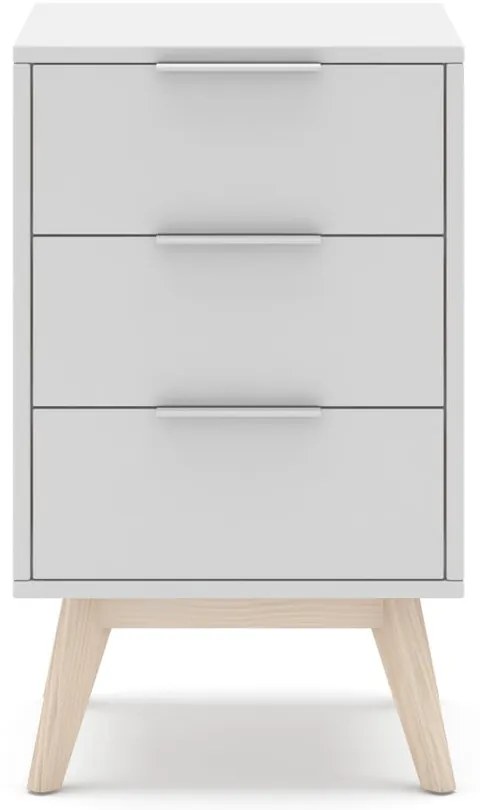 Бяло нощно шкафче Campus - Marckeric