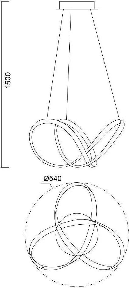 Полилей WILD LED, никел, 43W, 4000K