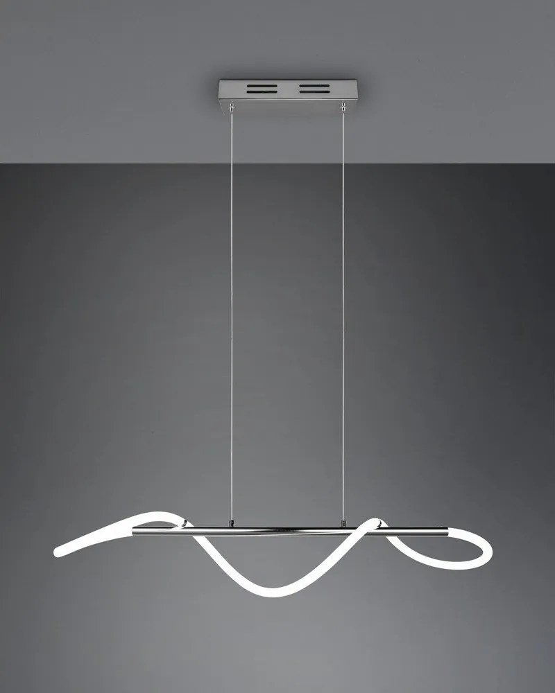 Метално LED затъмняващо се висящо осветително тяло в сребрист цвят Argos – Reality