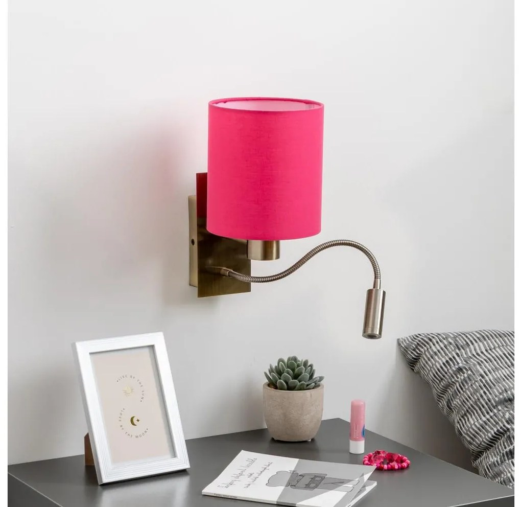 Brilagi - LED Аплик NUBILA 1xE27/25W/230V + LED/3W месинг/розов